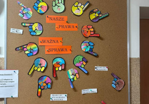 praca plastyczna w wykonaniu grupy Mrówek podczas zajęć w Międzynarodowym Dniu Praw Dziecka