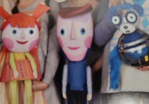 bohaterowie spektaklu pt. "Ada i Kosmitek"