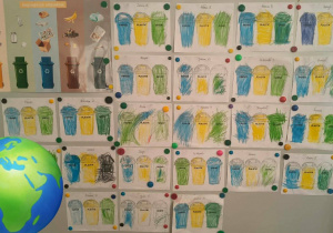 Dzień Ziemi - nauka dbania o nasze wspólne środowisko - praca plastyczna w grupie Żabek