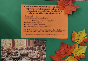Kiermasz jesienny - organizowany przez Radę Rodziców